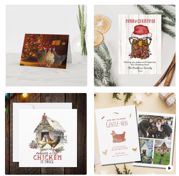 Chicken Christmas Cards